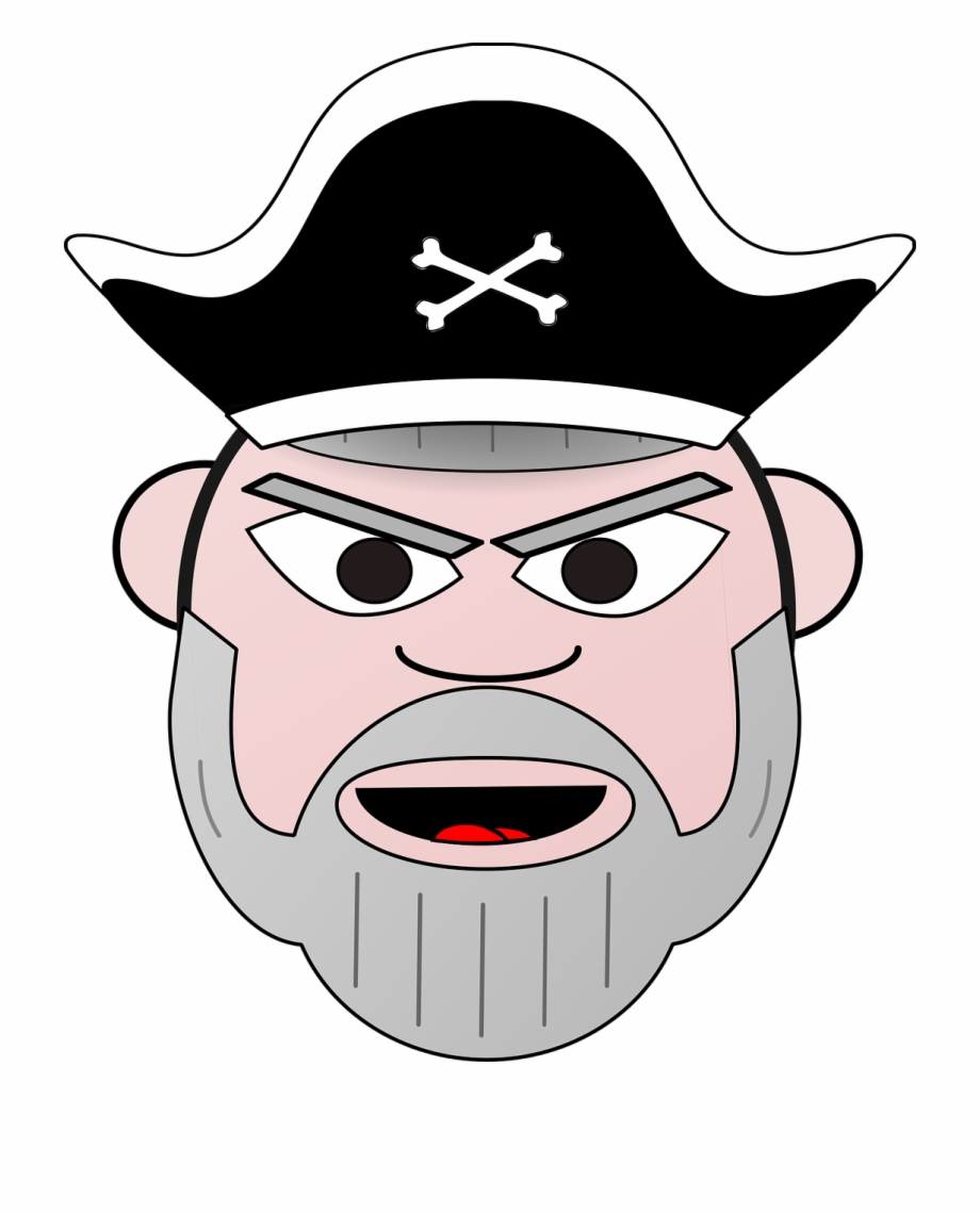 Pirate Captain Old Cartoon Head Transparent Image Pirate