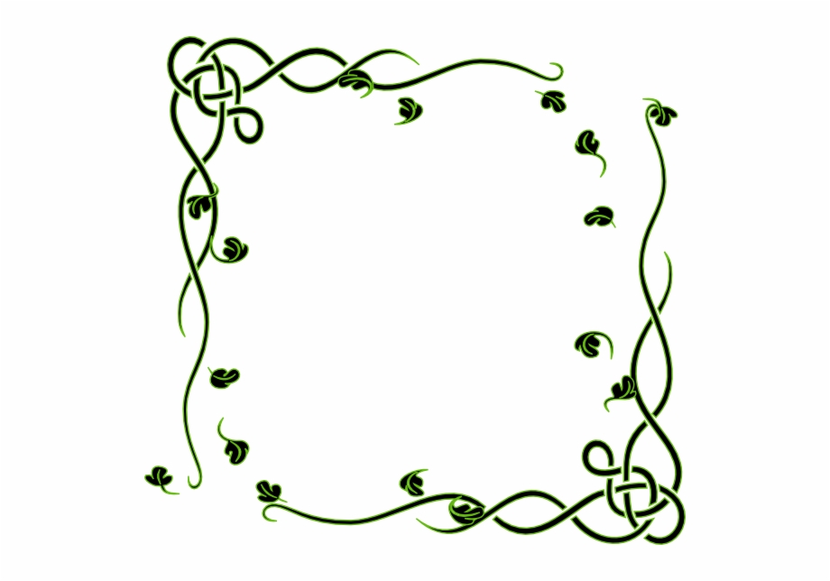 Leafy Frame Clip Art Simple Border Design In