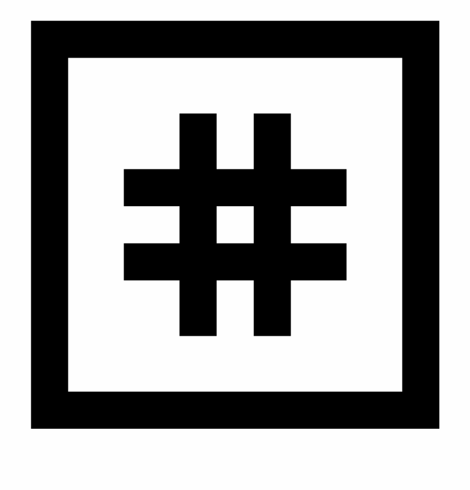Hashtag Vector Instagram Icon Lightroom Logo Black And