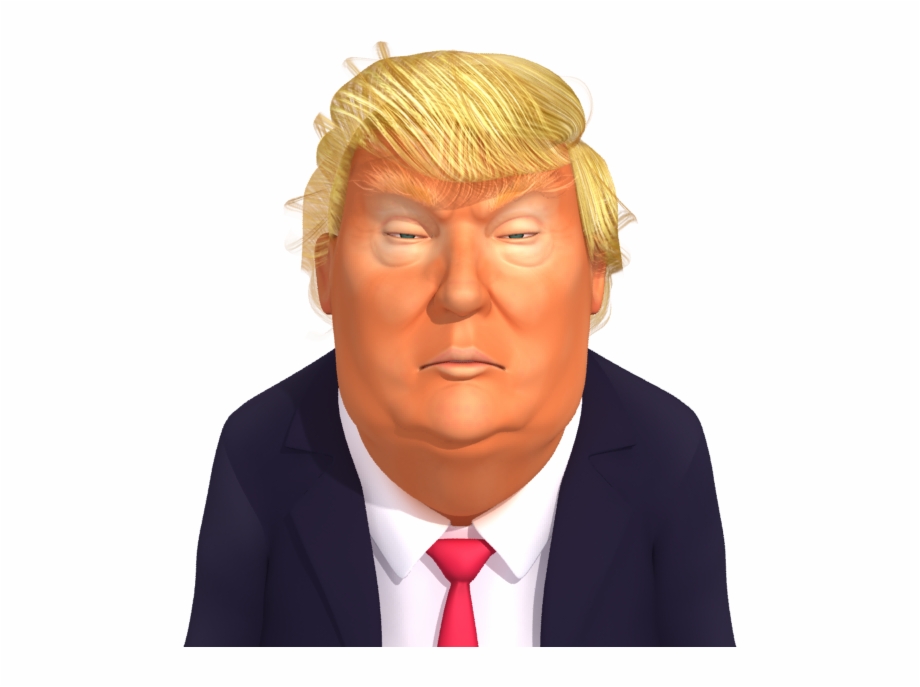 3D Cartoon Models Donald Trump Hair Transparent