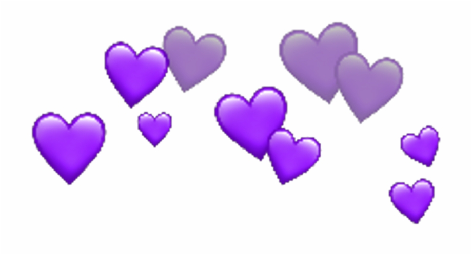 Purple Sticker Aesthetic Broken Heart Crown Png