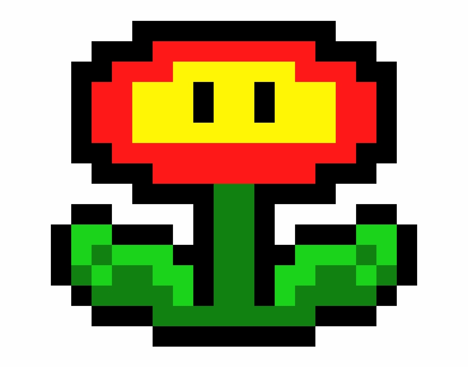 Super Mario Bros Fire Flower Mario Pixel Art Clip Art Library