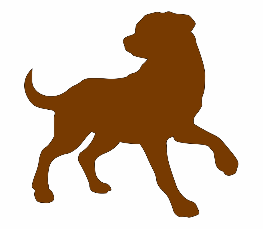 Dog Brown Outline Domestic Animal Pet Canine Contorno
