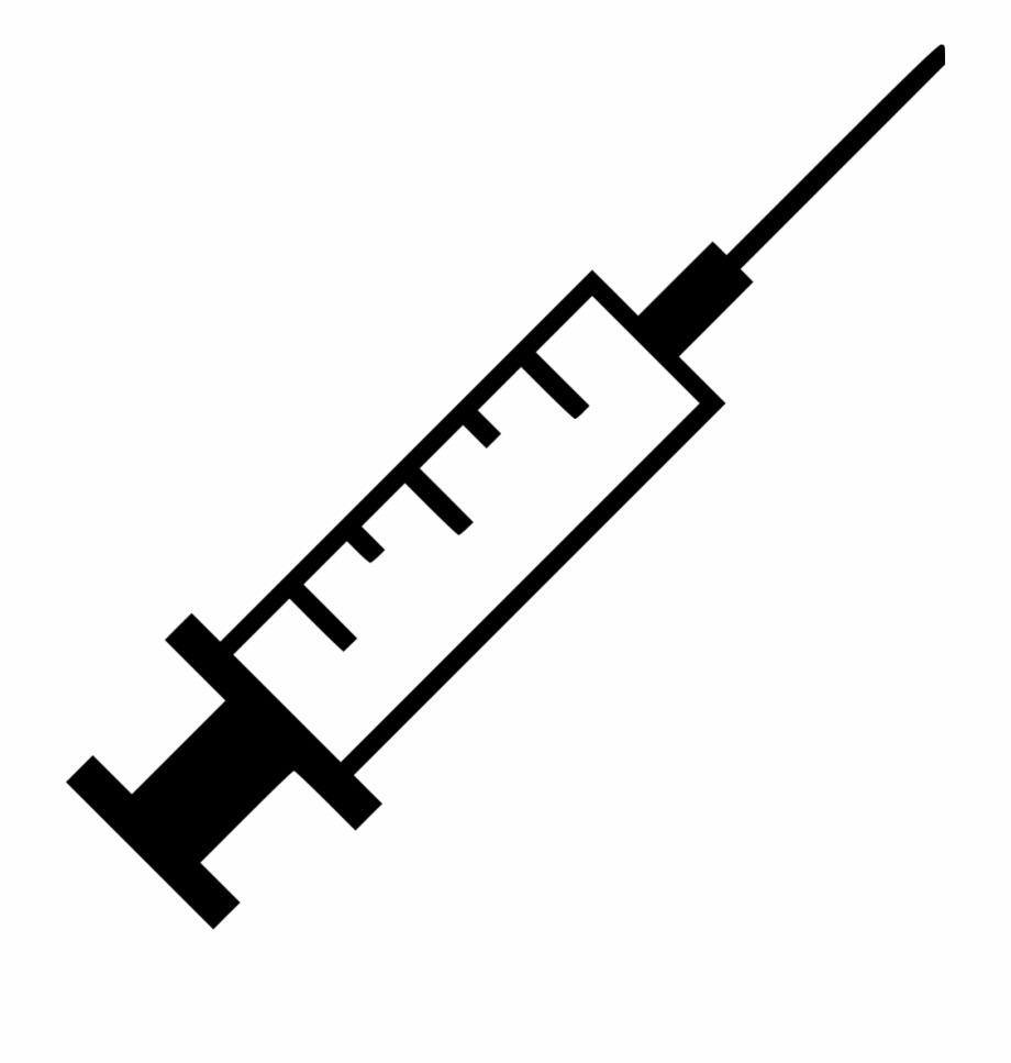 syringe clipart black and white
