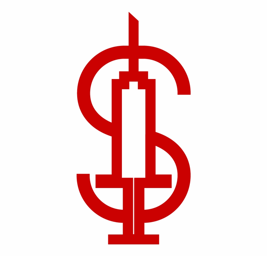 Icon Of A Syringe And Dollar Sign Cross