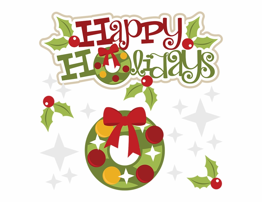 Wreath Clipart Happy Holiday Clip Art