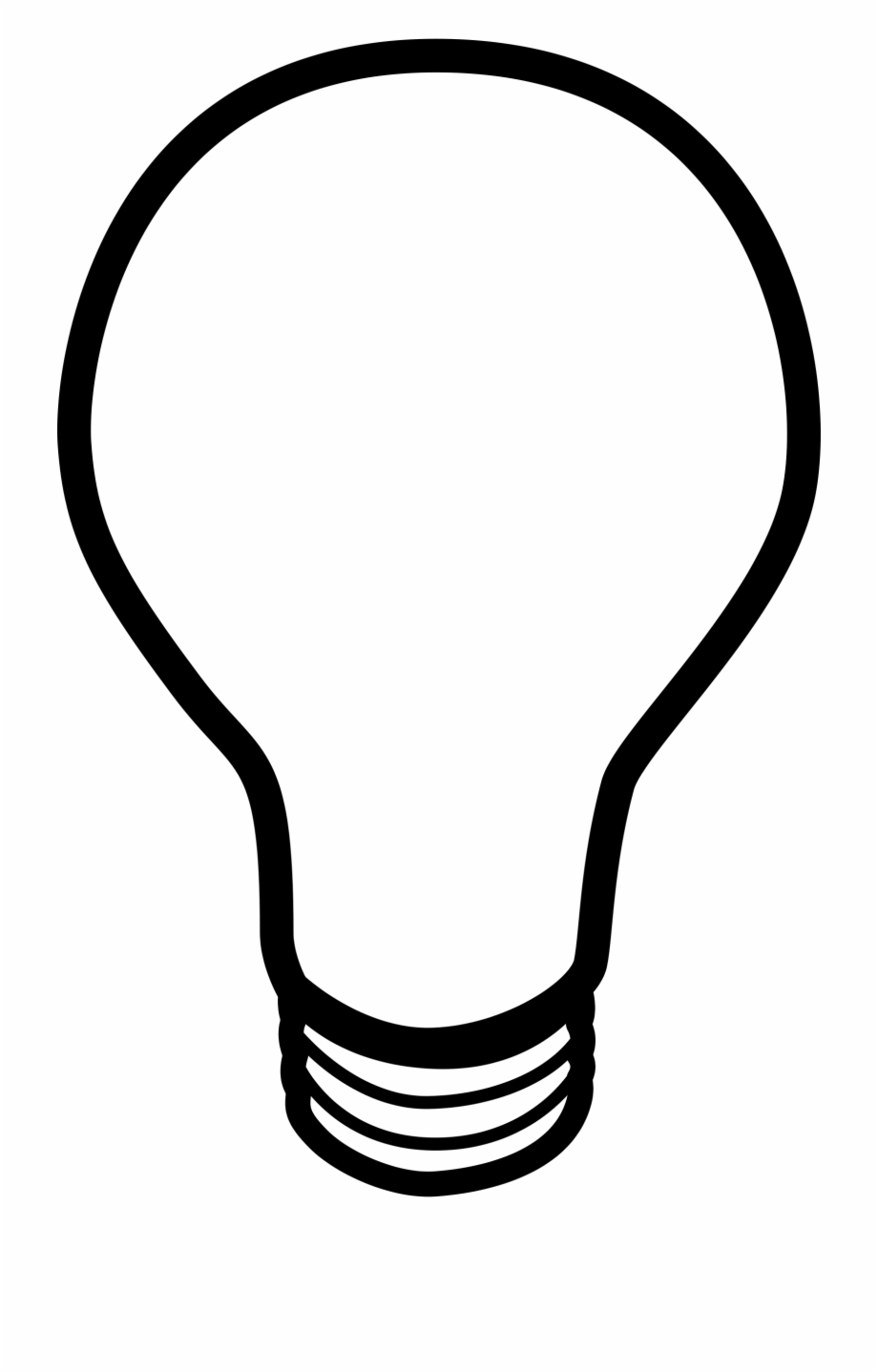 black and white light bulb clip art
