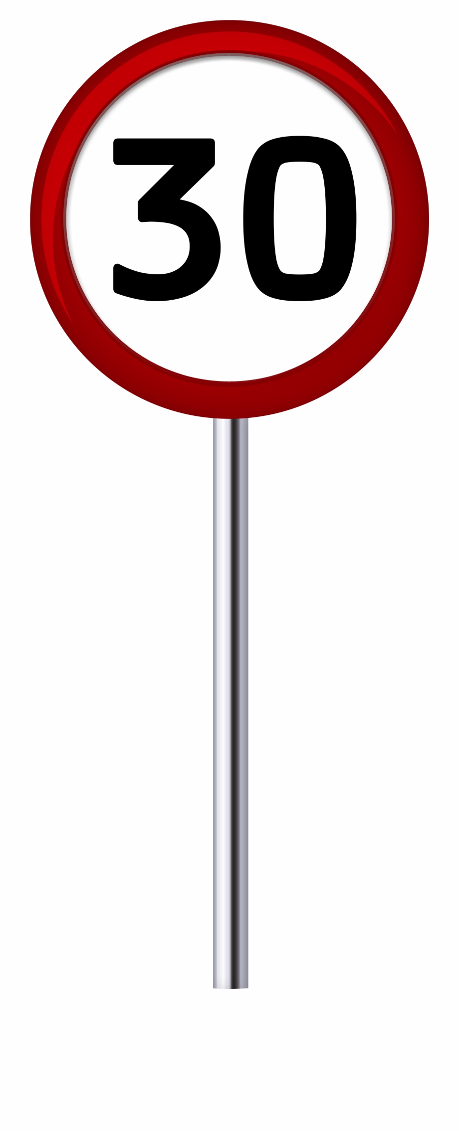 Traffic Sign Speed Limit 30 Png Clip Art
