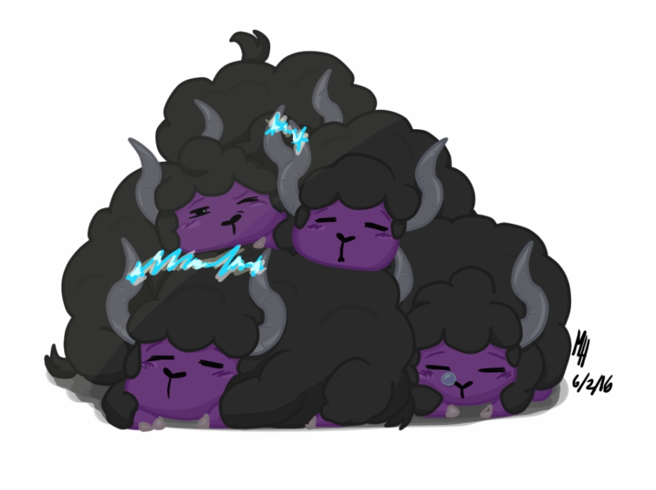 Pile Of Sleepy Electric Fluffalo Cute Fluffy Fluffalo