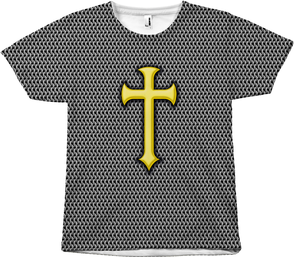 Crusader Templar Hospitaller And Celtic Cross Chainmail T