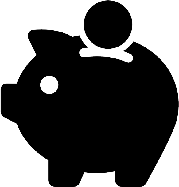 vector piggy bank icon
