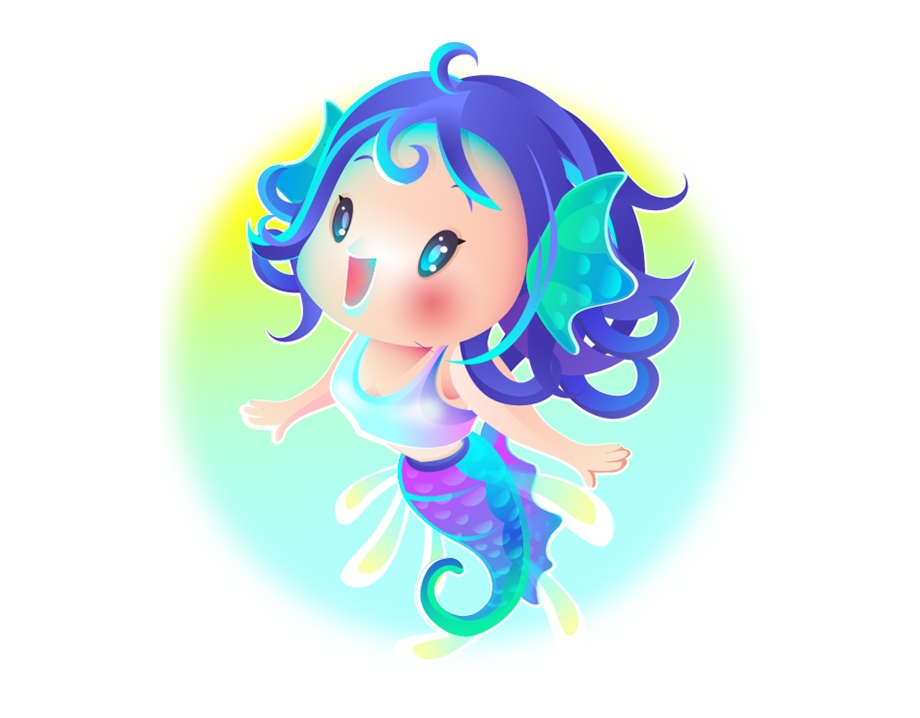 My Personal Illustration Created Cute Little Mermaids Cartoon