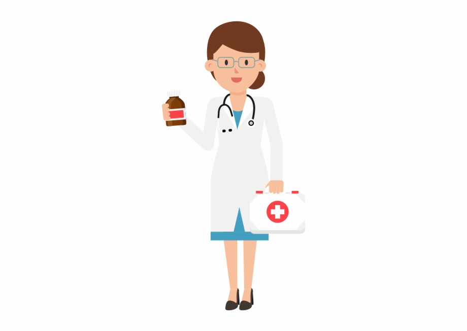 Doctor With First Aid Kit Cartoon Doctor With