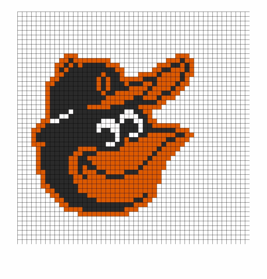 Baltimore Orioles Bird Mascot Orioles Logo Pixel Art