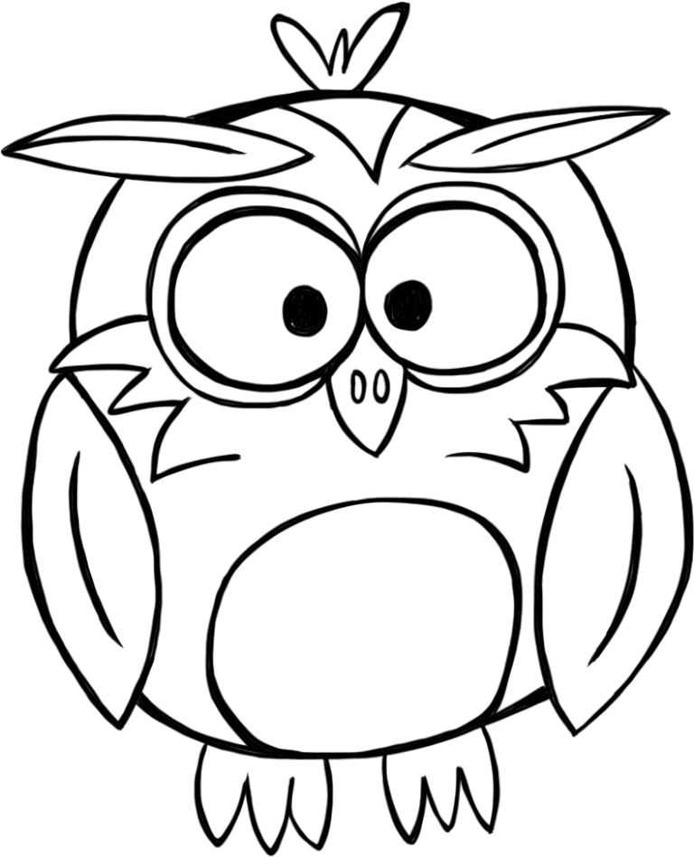 owls black and white clipart
