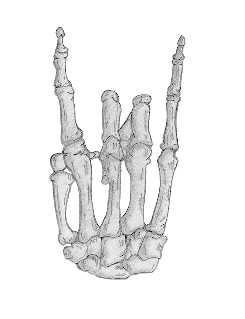 rock hand skeleton png
