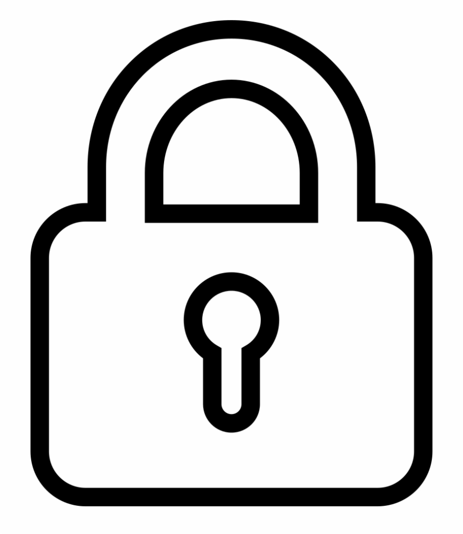 lock clipart black and white
