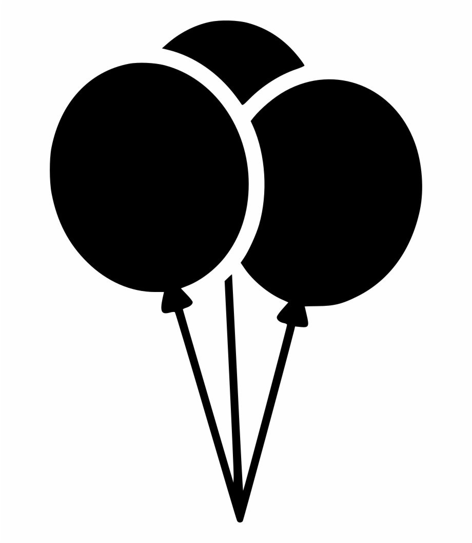 Clipart Balloon Black And White.