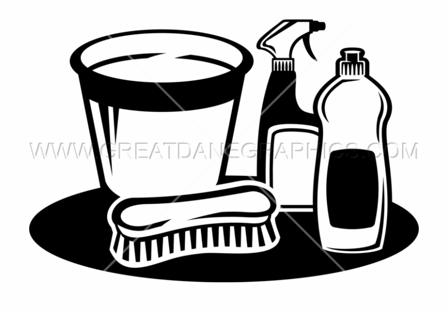 Picture Free Cleaning Clipart Black And White Clip