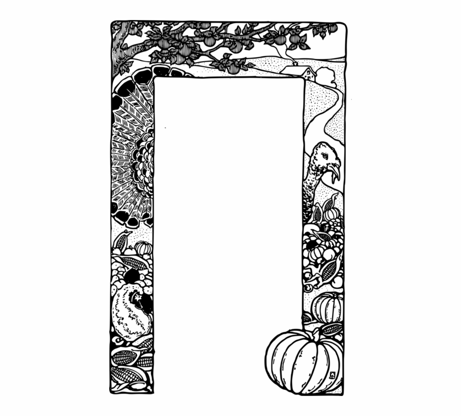 Paper Thanksgiving Day Drawing Picture Frames Holiday Thanksgiving