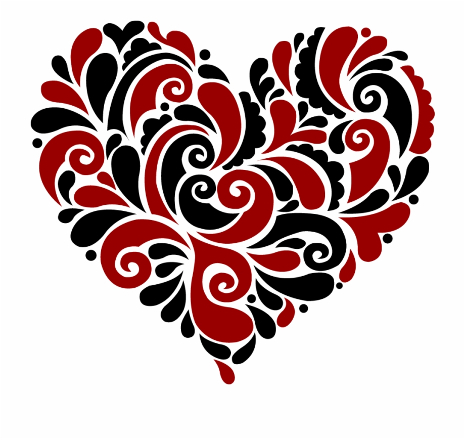 Swirly Heart Lace Heart Svg - Clip Art Library