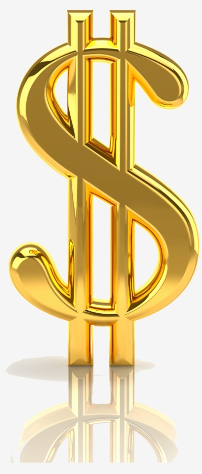 gold transparent background dollar sign
