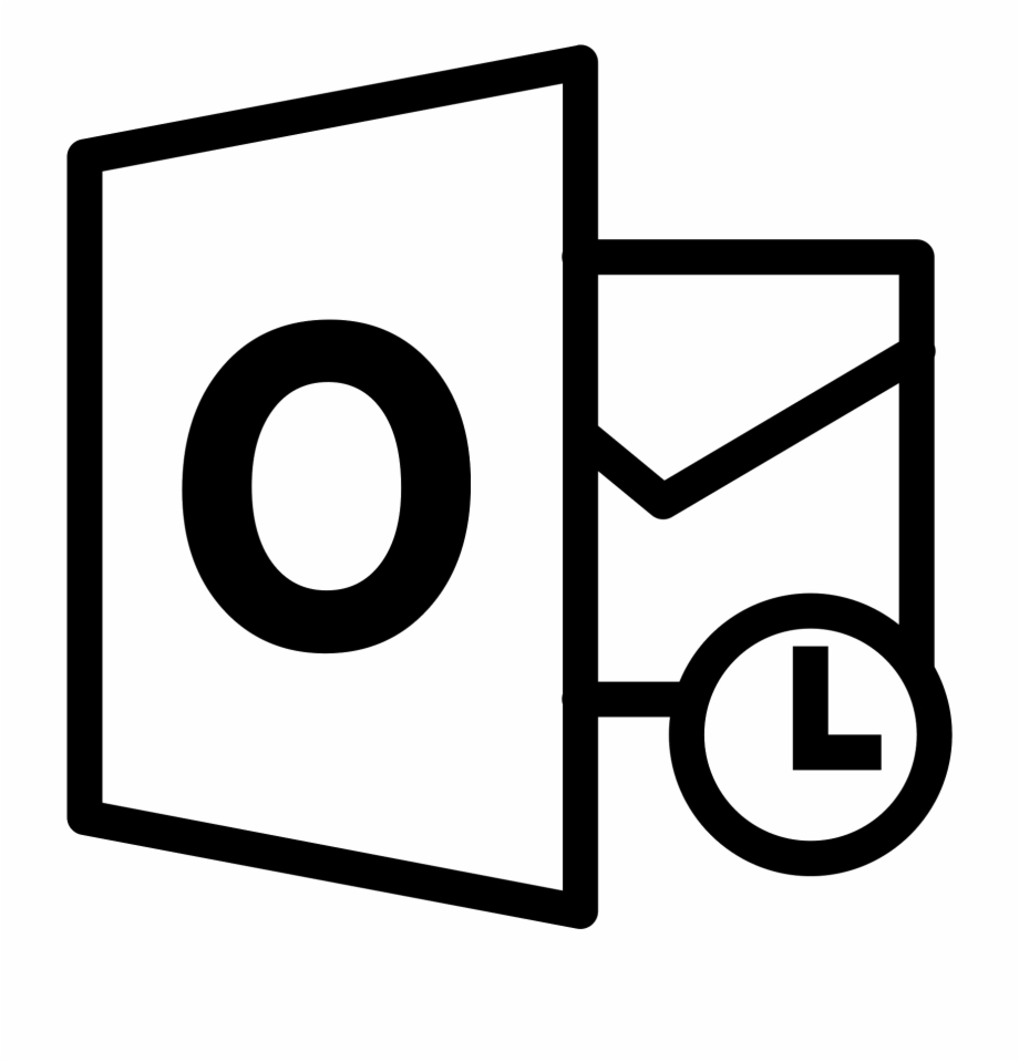 Microsoft Outlook Icon Icon Microsoft Office Black