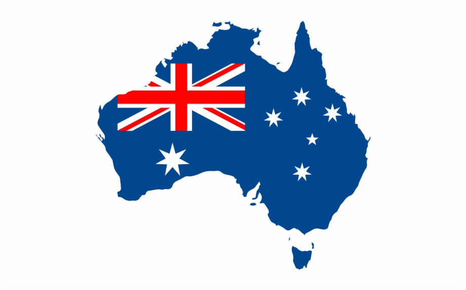 Australian Flag On Map