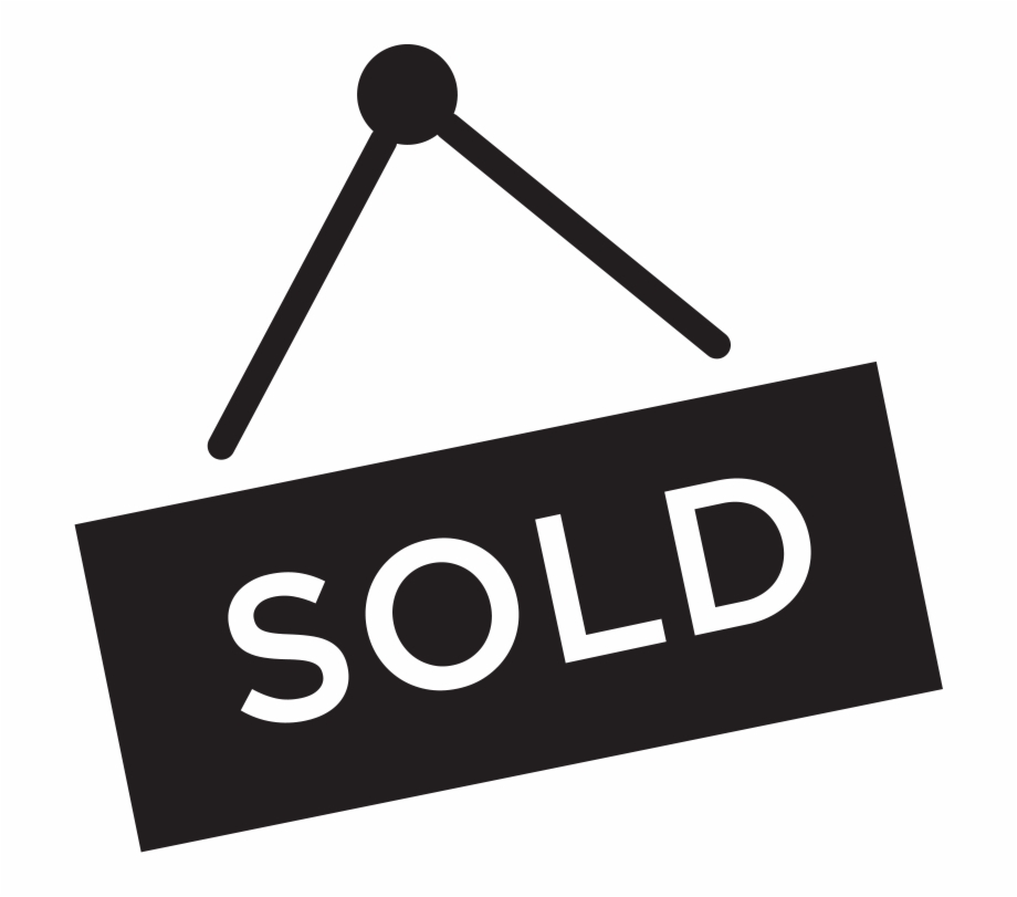 transparent sold sign icon
