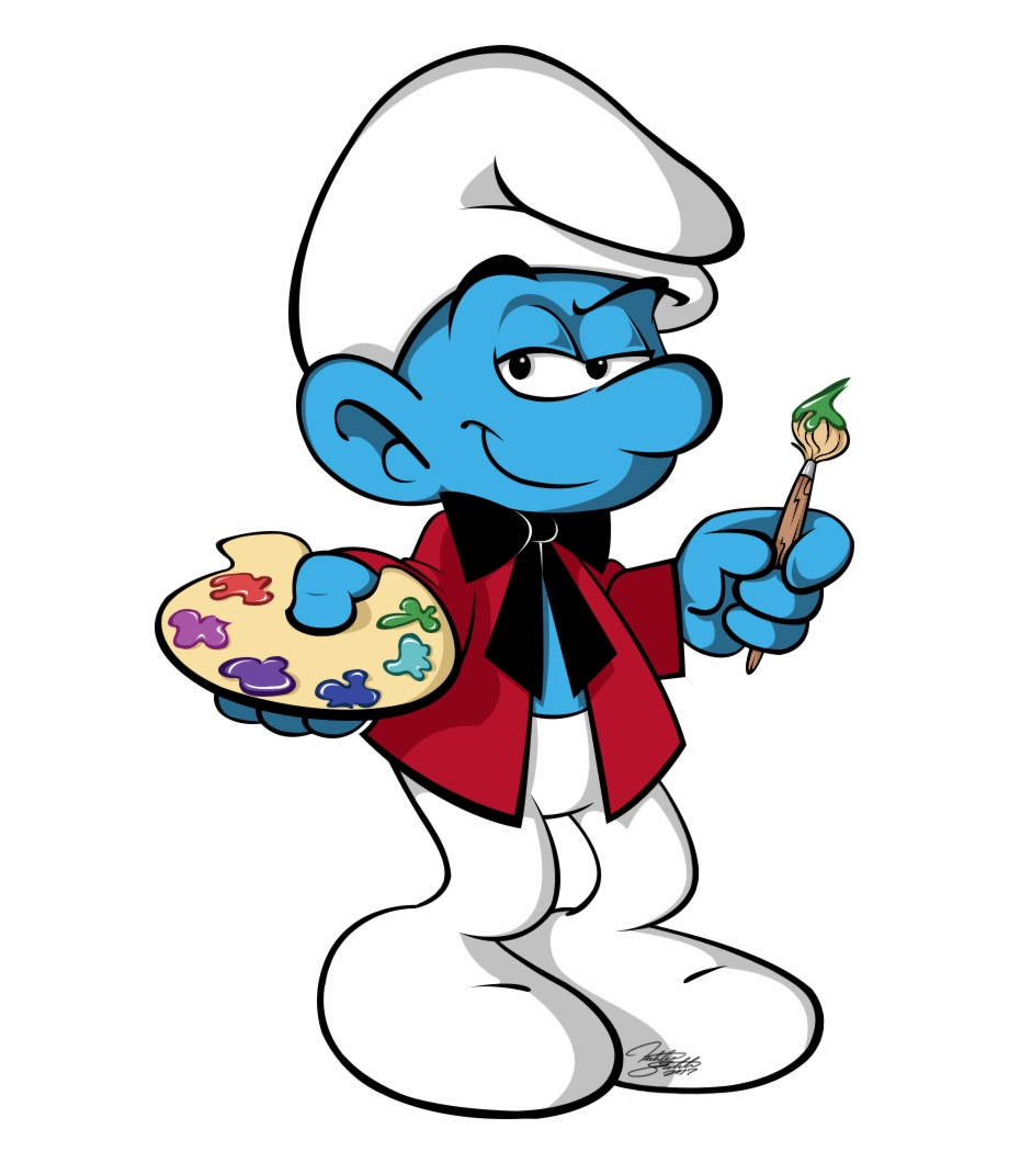 Painter Smurf Painter Smurf Clipart Png