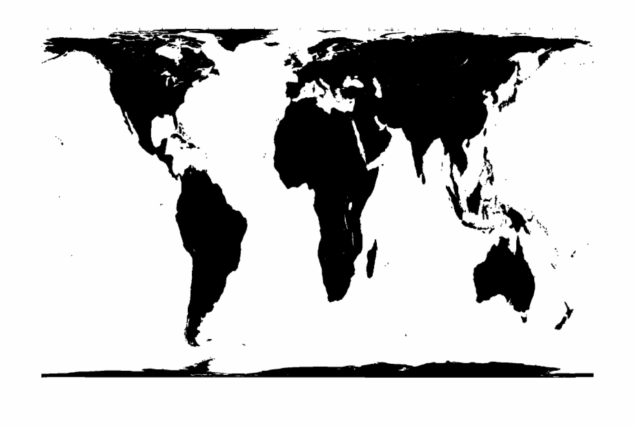 Peters Projection Black Peters Projection Map Black White