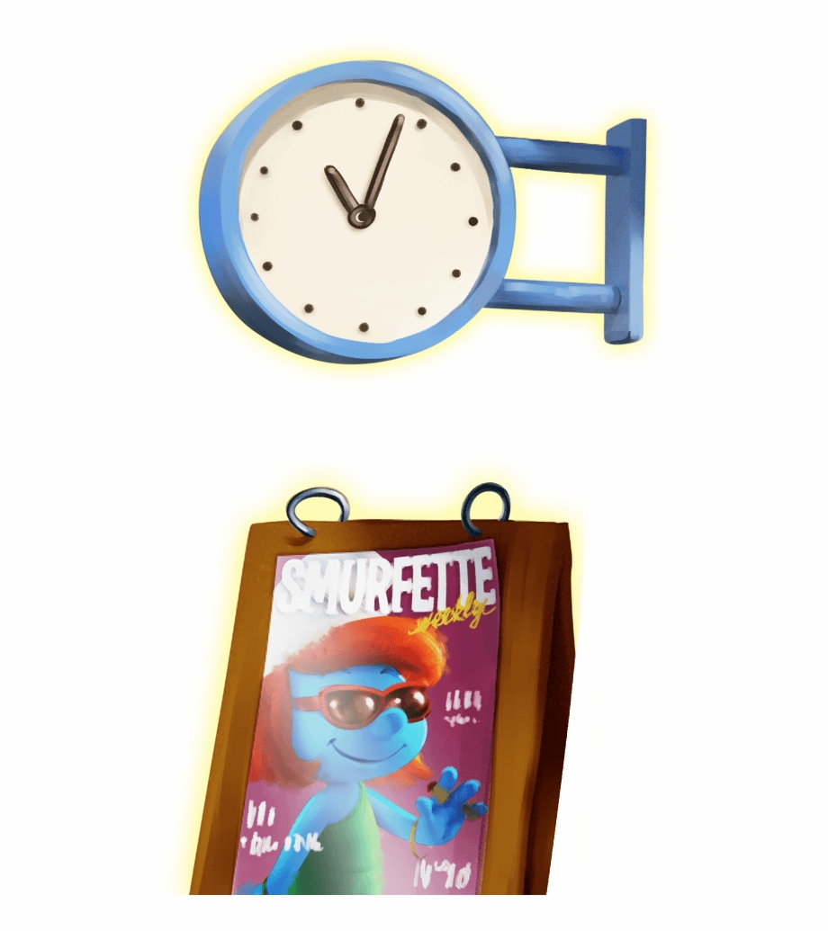 Smurfs News Quartz Clock