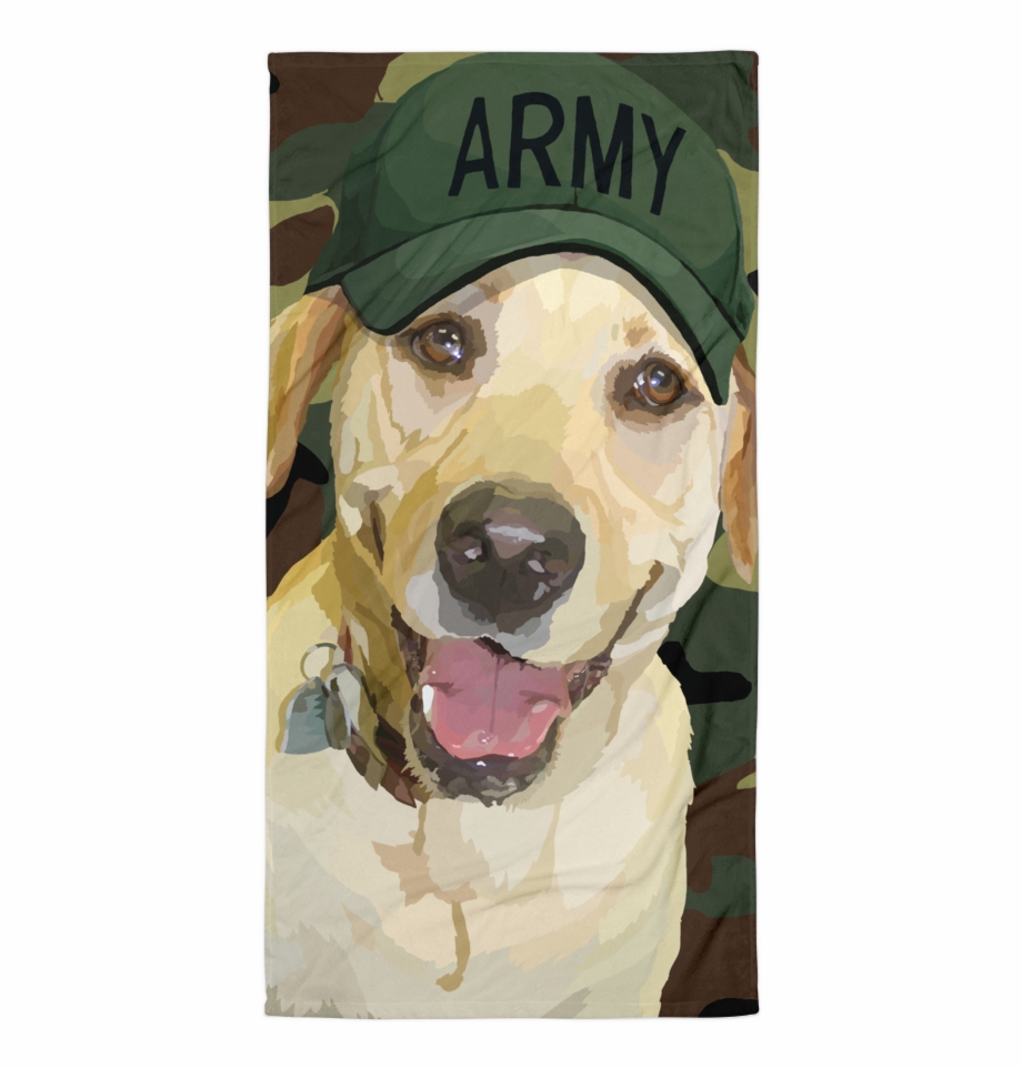 Lady Liberty The Yellow Lab With Navy Army