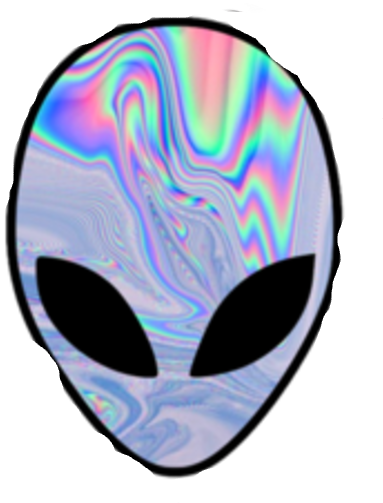 Trippy Tumblr Stickers Hologram Alien