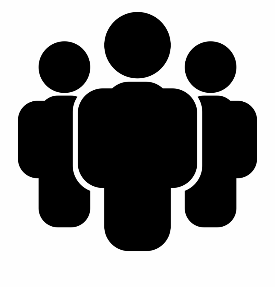 Bimetrical Icon Team Black Three People Icon Red