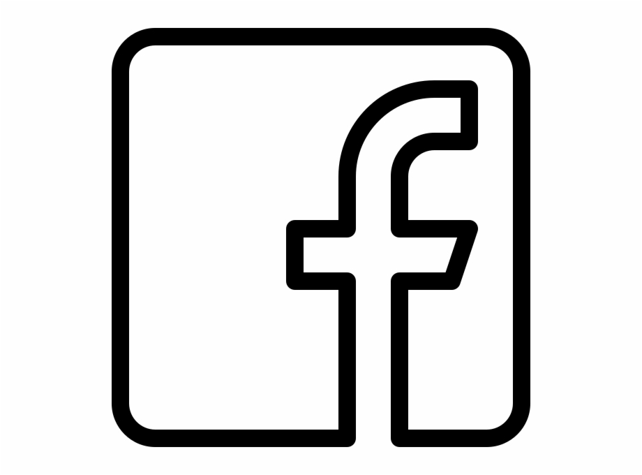transparent background facebook logo outline
