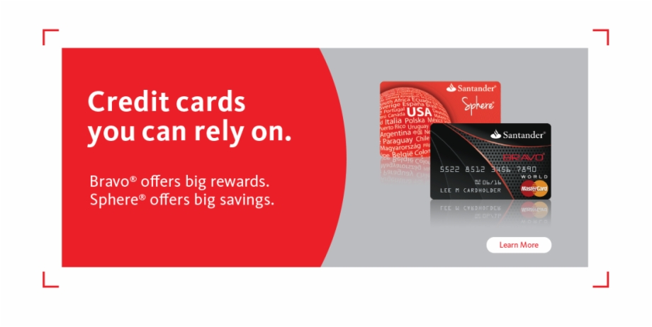 Santander Credit Card Graphic Design