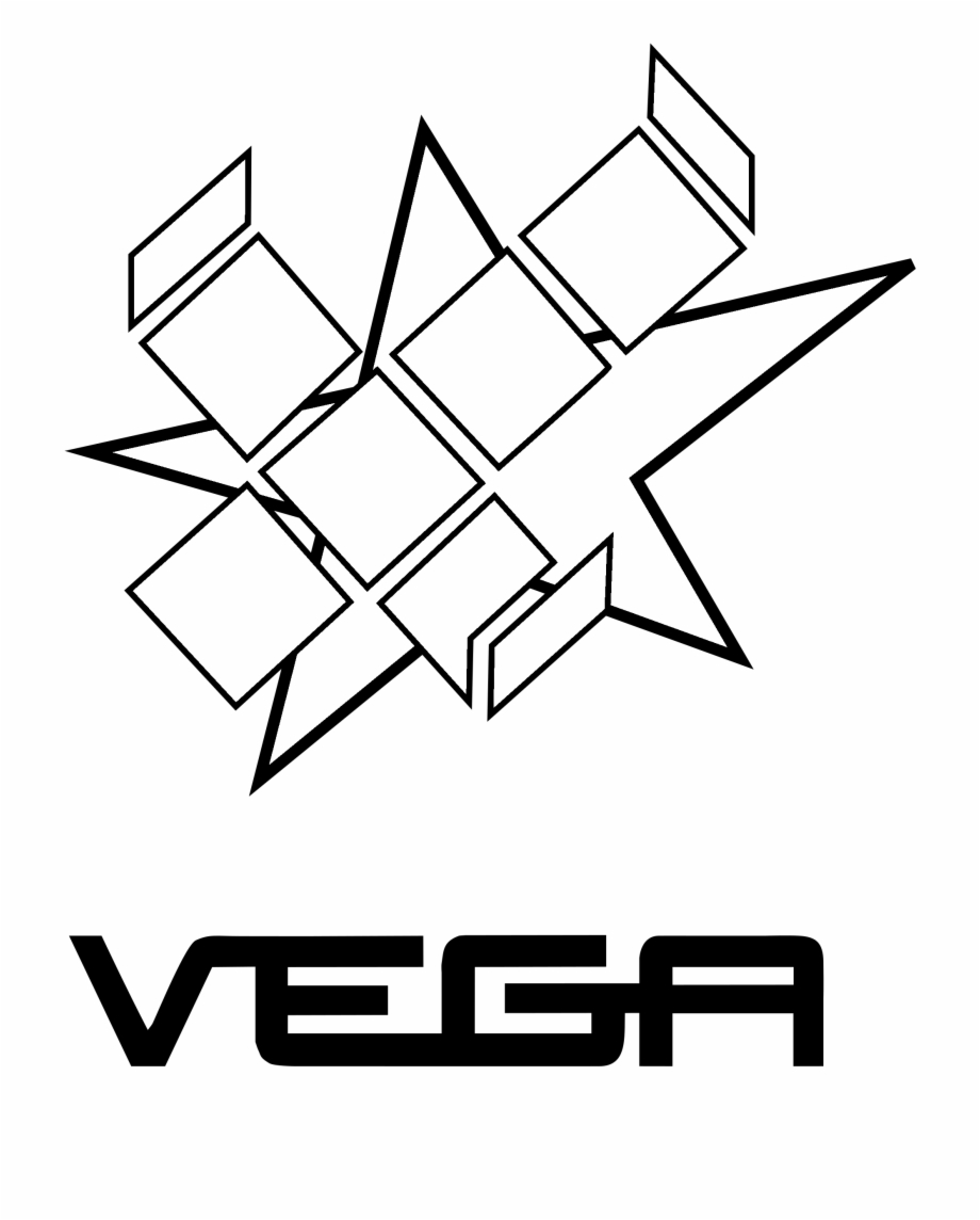Vega Logo Black And White Line Art