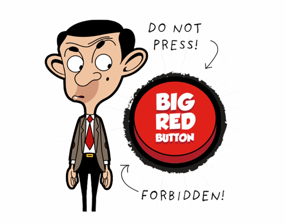 Big Red Button Hover Mr Bean