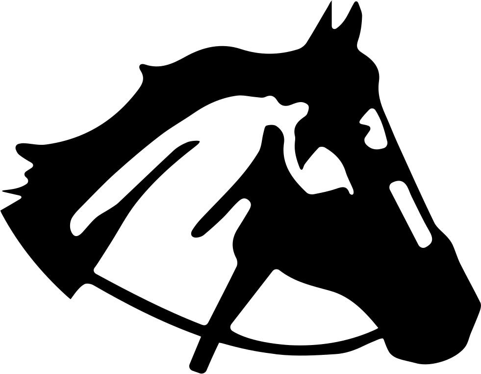 horse side head silhouette
