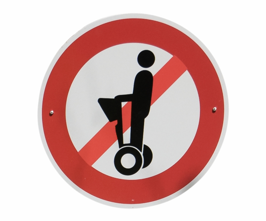 Segway Prohibition Sign Crop Traffic Sign