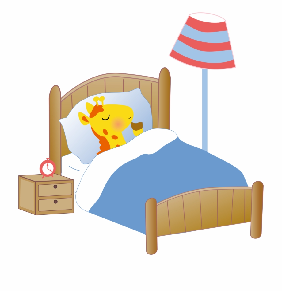 Bed Giraffe Cartoon Clip Art Giraffe Sleeping In