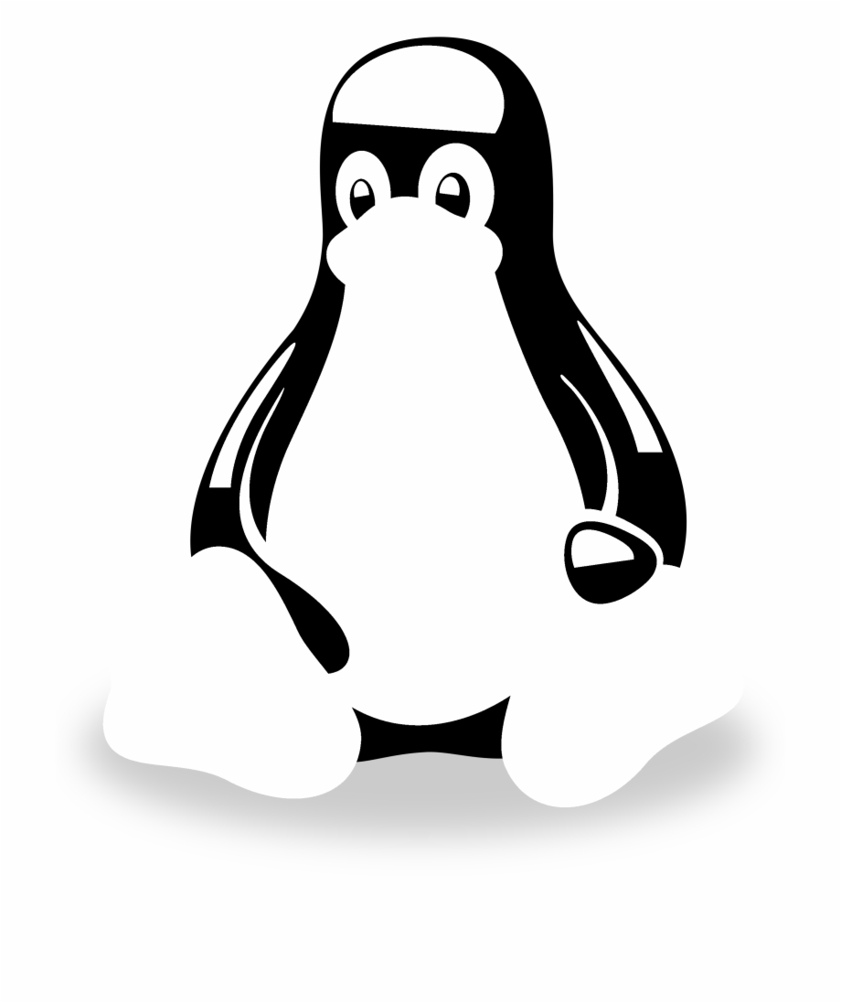 linux logo white
