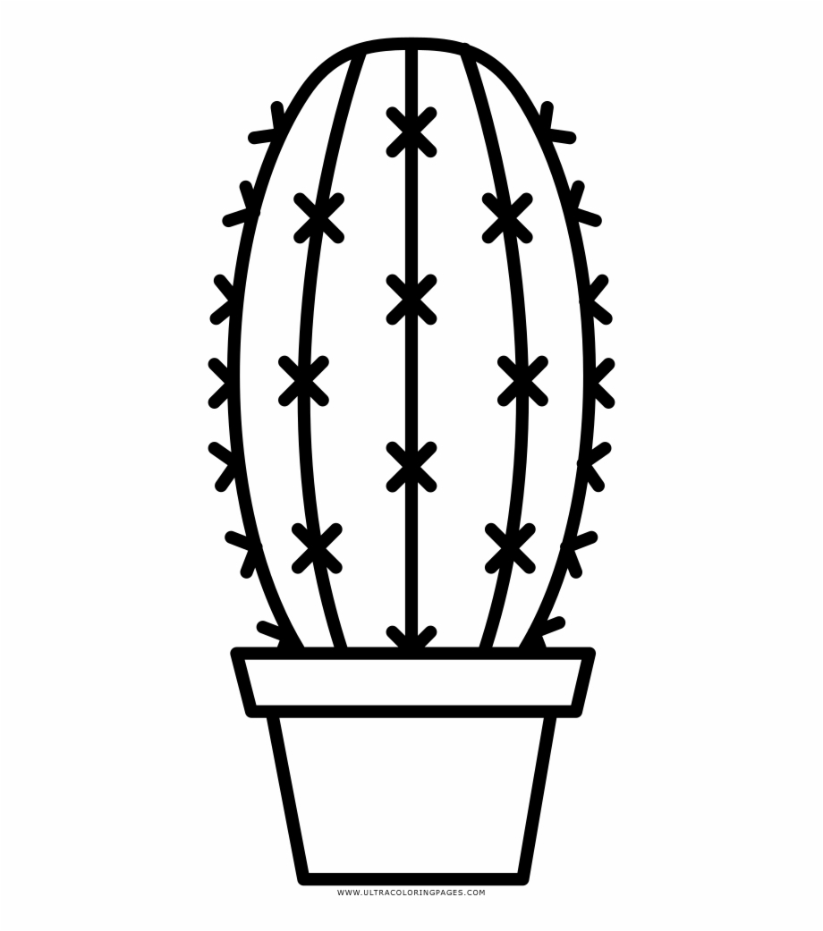 Simple Cactus Coloring Page With Collection Of Pages