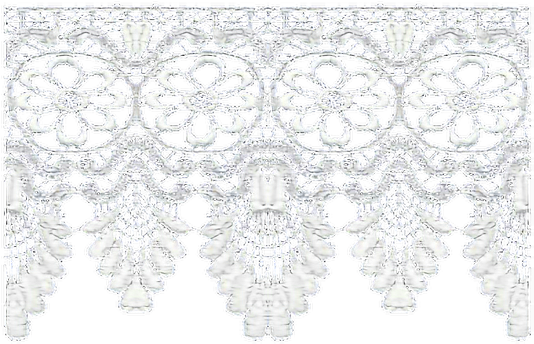 Lace Border Decor White Crochet