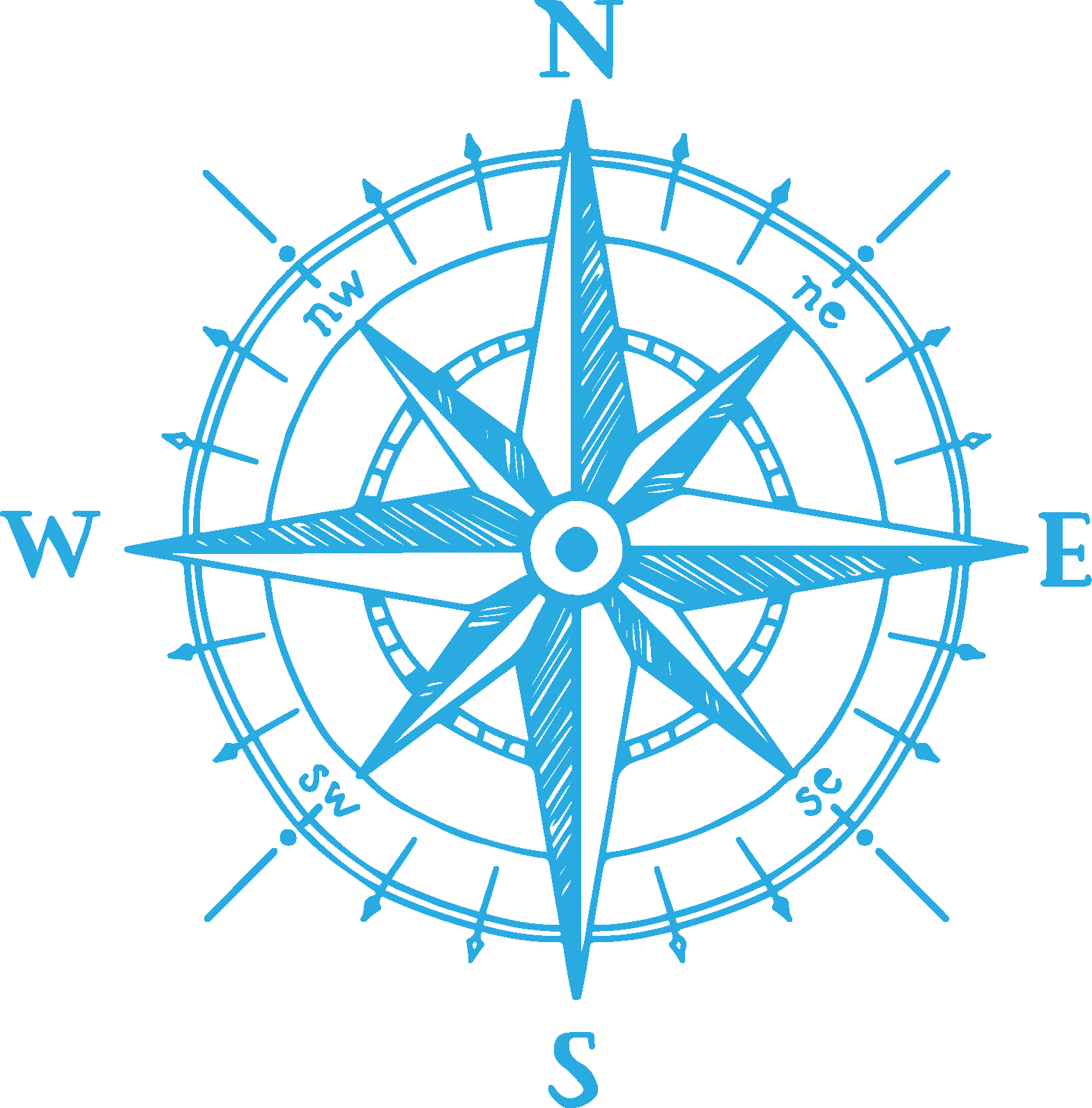 Compass Compass Rose Png Transparent Background - Clip Art Library.
