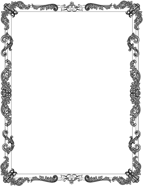 Ornate Frame Black Border For A Paper