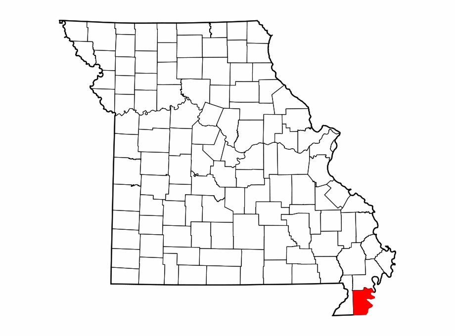 Map Of Missouri Highlighting Pemiscot County Drawing The