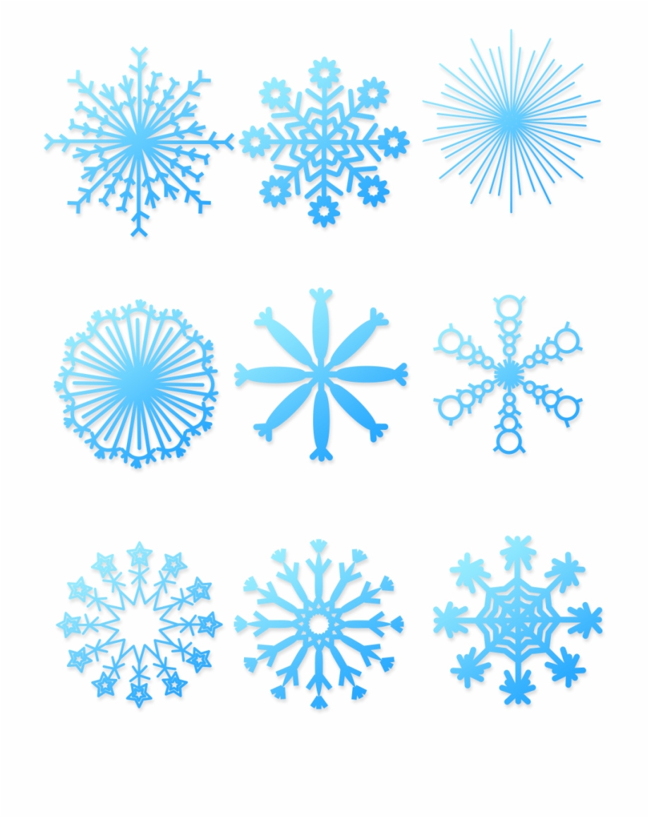 Snowflake Winter Gradient Retro Png And Psd Putik