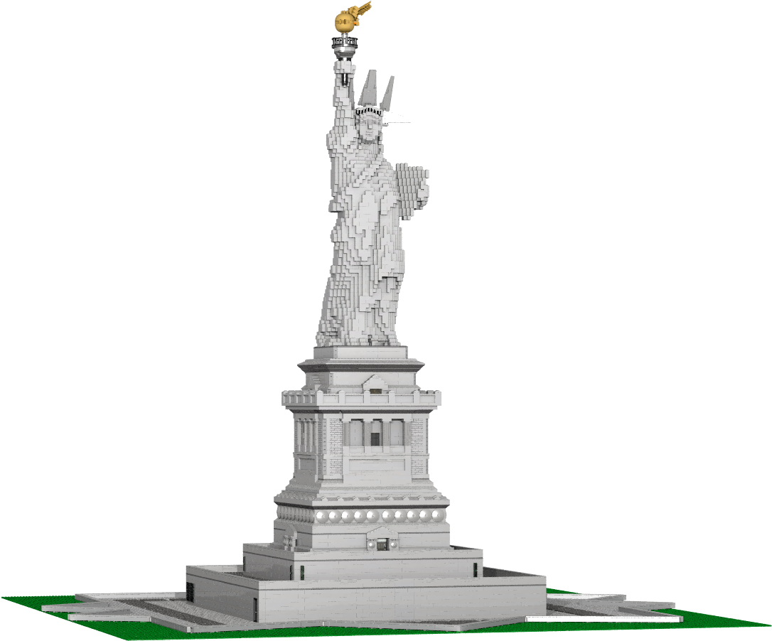 Custom Lego Building Statue Of Liberty Statue